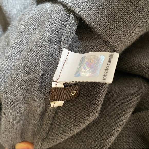 *Roberto Cavalli* 100% Merino Wool Crewneck Sweater - Picture 4 of 4